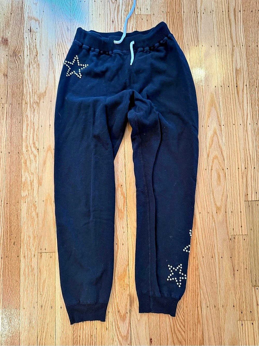 Monrow Black Star studded Jogger Sweatpants XS